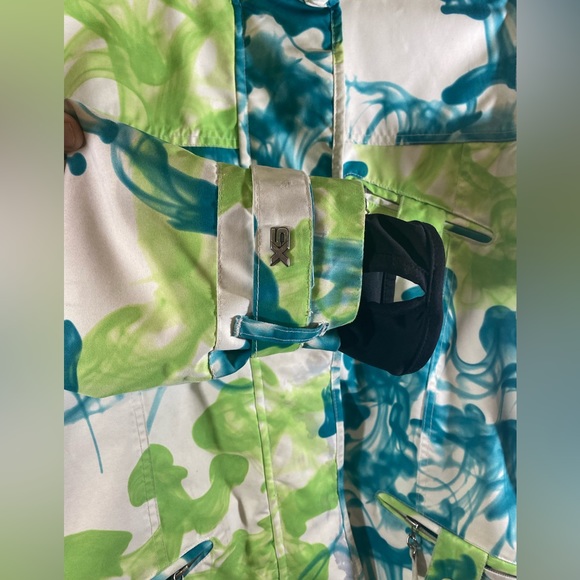 Powder Room blue green winter snowboarding jacket - size XL - Picture 3 of 8